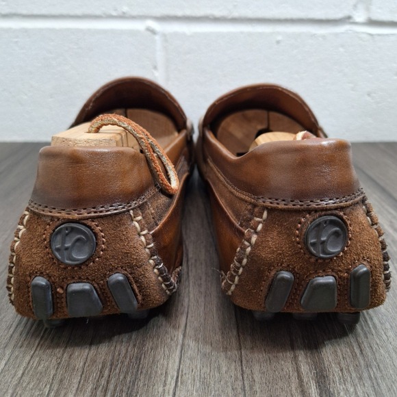 Franco Cuadra Mens Brown Python Suede Leather Driving Loafers Made in Mexico 9.5 - Picture 6 of 11